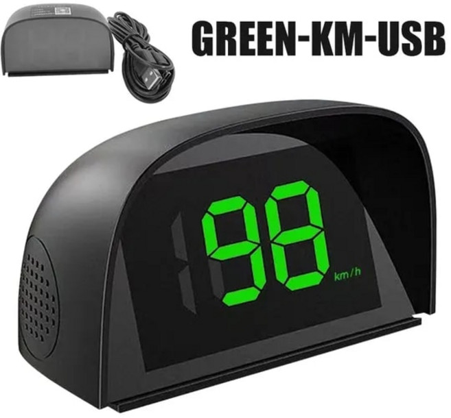 차량용 디지털 속도계 헤드업 디스플레이 플러그 앤 빅 폰트 자동차 전자 액세서리 GPS Y05 2023, 05 Green KMH USB