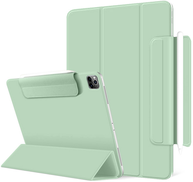 아이몰 아이패드 애플펜슬 수납 마그네틱 스마트커버 크레파스 케이스, 그린