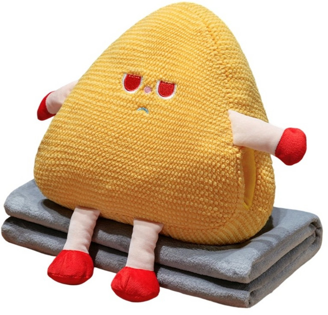 손난로 기능까지 갖춘 3 in 1 만화 캐릭터 베개와 담요 세트 (가정 사무실 여행용)