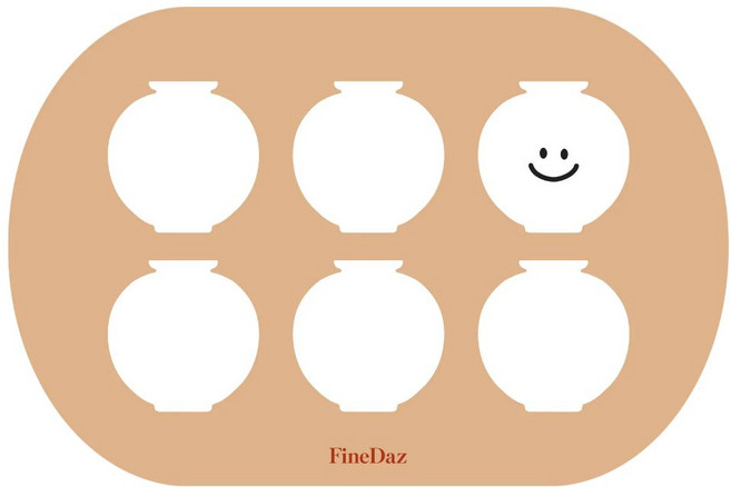 파인다즈 블레싱 빨아쓰는 규조토 발매트, 달항아리 스마일