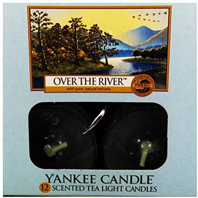 오버 더 리버 양키 캔들 티라이트 - 12개 세트 Over The River Yankee Candle Tea Lights - Set of 12, 1, Green