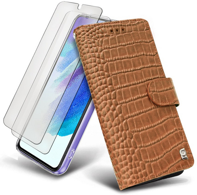 프리미엄 솔리드 크로커 휴대폰 케이스 + 액정보호필름 2p