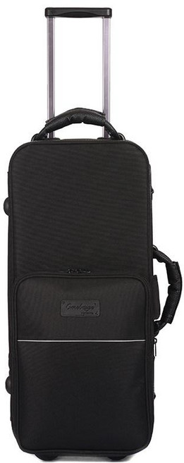 색소폰 케이스 악기가방 숄더 테너경량 캐리어형 알토, 1개, 알토 블랙 (트롤리+바퀴 포함)