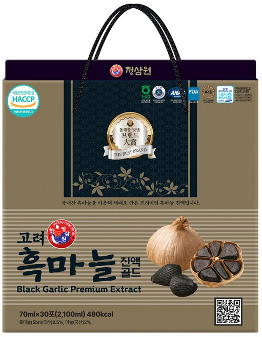 정삼원 고려흑마늘진액골드 건강즙 70mlx30포, 1개, 70ml