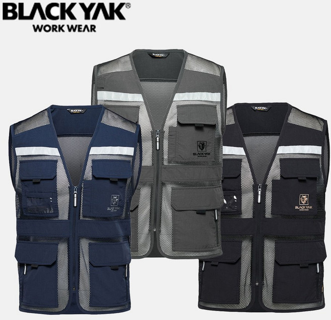 블랙야크 여름 쿨링 조끼 아웃도어 등산 낚시 현장 산업용 조끼 S-메쉬베스트