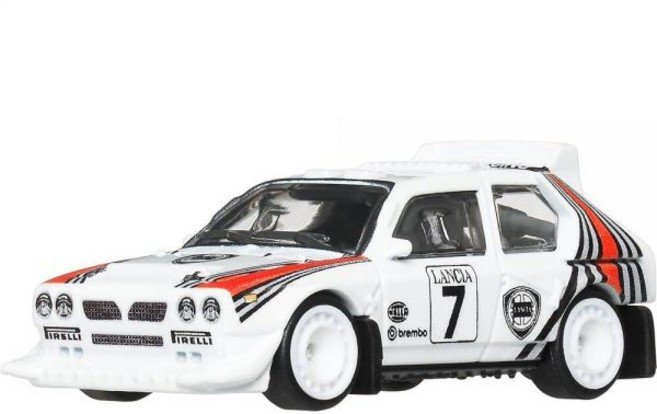 Hot Wheels 프리미엄 수집용 장난감 자동차 문화 1:64 스케일 Lancia Delta S4 리얼 라이더 타이어 및 메탈/메탈 바디 섀시 스릴 클라이머, Hot Wheels 프리미엄 수집용 장난감, 자동차 문