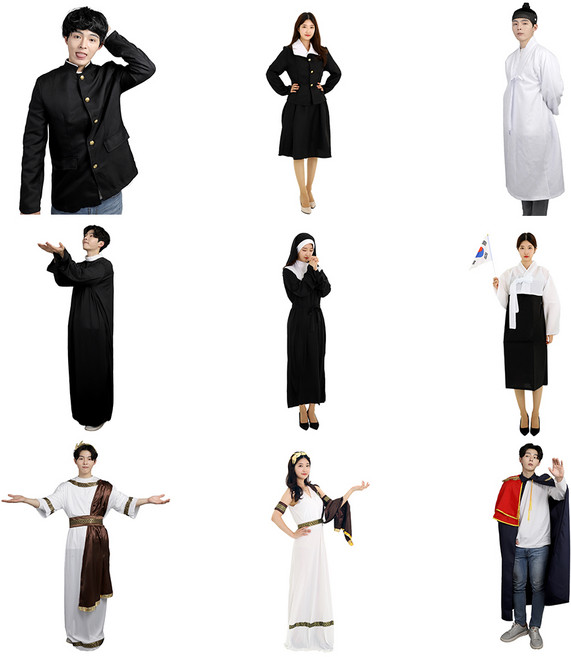 졸업사진컨셉 의상 코스프레 중학교 고등학교 모음