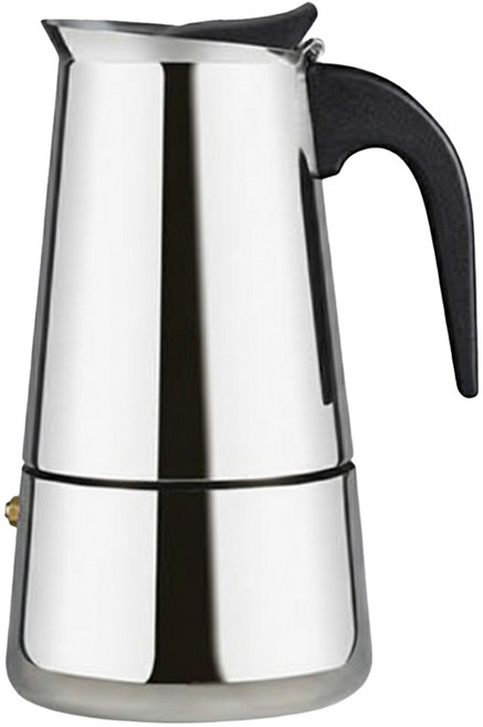 인덕션 스텐 모카포트 핸드드립 2컵 4컵 커피 인덕션용 분쇄 커피 에스프레소 메이커 드립 서버 포트 주전자 모카포트용 커피포트 블랙 원두 거품, R99449B(3~4잔