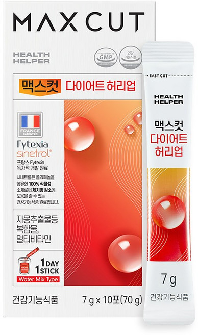 헬스헬퍼 맥스컷 다이어트 허리업 10포 자몽추출물 시네트롤 복부지방감소, 70g, 1개