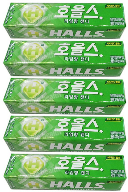호올스 라임향 캔디, 27.9g, 5개