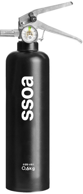 ssoa 국산 차량용 분말 소화기 일체형 초경량, 1개, 블랙, 0.6kg