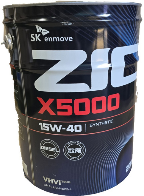 지크 X5000 15W40 CI-4 20리터/ 구)SD 5000 골드, 1개, 20L
