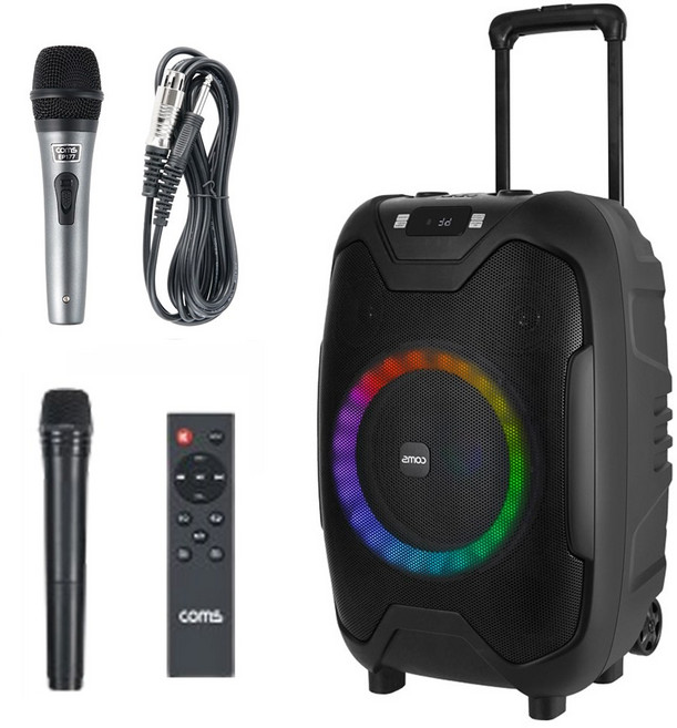 포터블 PA 앰프 무선 스테레오 TWS 블루투스 스피커 KY500MS, SMW 스피커+무선 1개+유선 1개