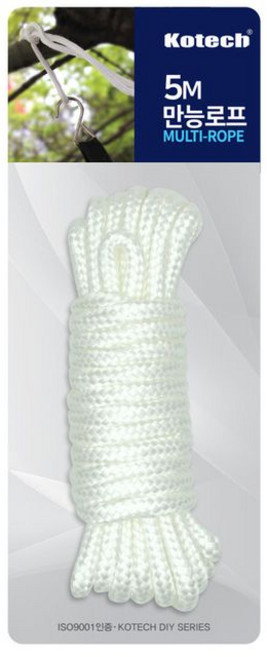 코텍 만능로프 천정건조대 교체용끈 5M, 1개
