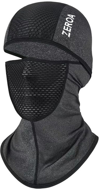 제로아 자외선차단 쿨 메쉬 바라클라바, 차콜, 1개
