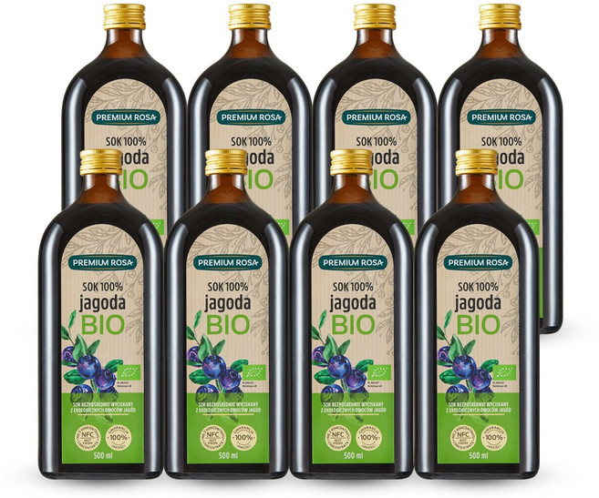 프리미엄로사 유기농 빌베리 원액 100% 건강즙, 500ml, 8개