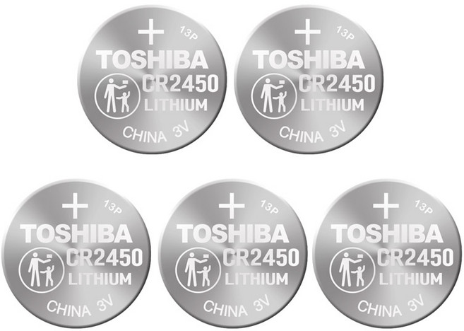 도시바 리튬 건전지 CR2450, 1세트, 5개