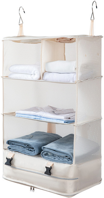 윗칸분리 고급 걸이형 옷 수납함 여행용 압축백 파우치 차박 캐리어 정리