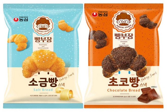 농심 빵부장 소금빵 55gx8개+초코빵 55gx8개, 880g, 1세트