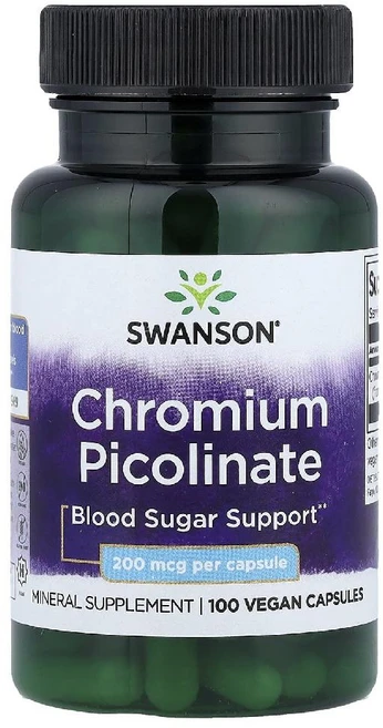 스완슨 피콜린산 크로뮴 크롬 200mcg 100캡슐 Chromium, 120g, 1개, 100정 - 쿠팡