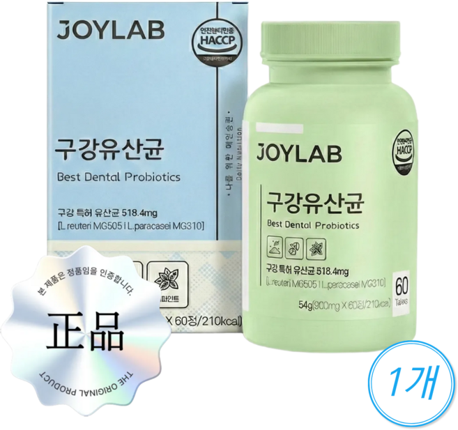 조이랩 구강유산균 자일리톨 캔디 애플민트맛, 1개, 60정