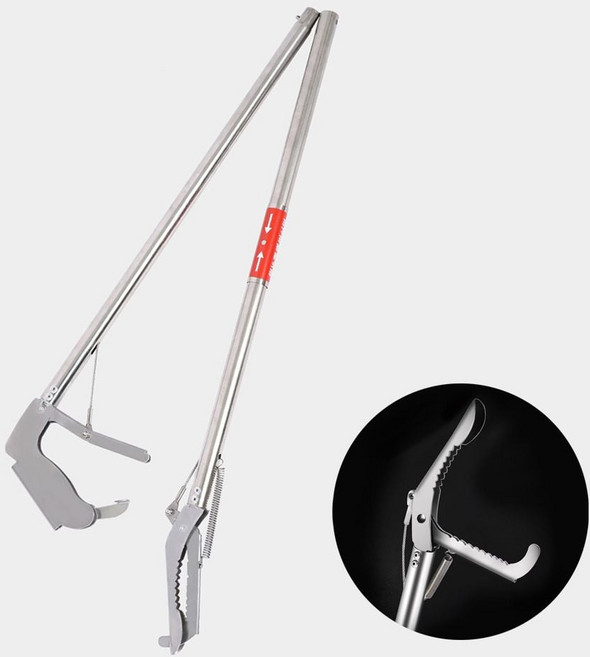 뱀장어잡기 긴집게 해루질 꽃게집게 접이식, 1개, 악어집게(150cm)