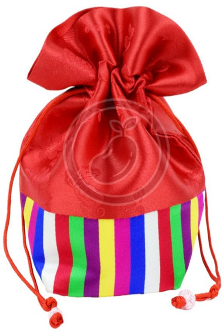 콩들 한국전통 색동 복주머니 망사주머니