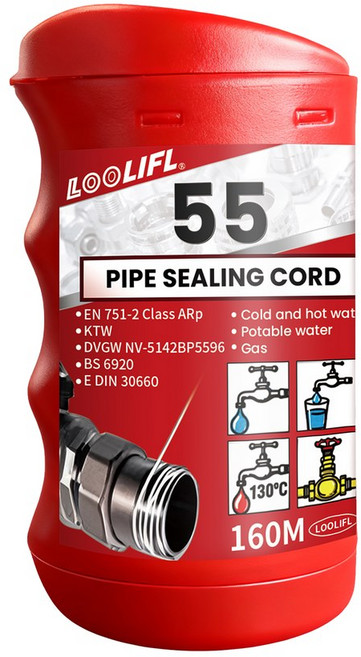 LOOLI80M 160 및 밀봉 수도 파이프 테이프 교체 로프 나사 온수기 실러 매직 55, 55MS 160M 1PC