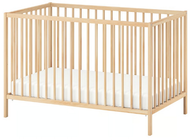 이케아 유아용침대 프레임 원목 천연소재 60x120 스니글라르, 자작나무