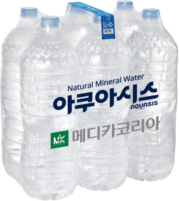 아쿠아시스 무라벨 생수 2L 6개