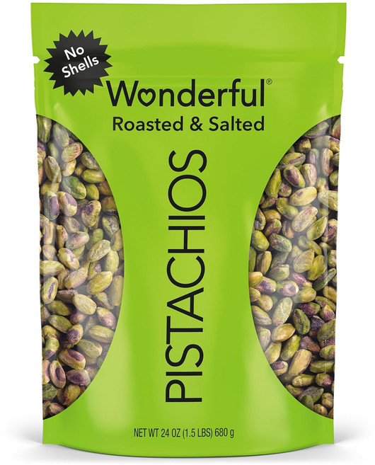 원더풀 피스타치오 껍질 없는 로스트 & 솔티드 넛, 1개, 680g