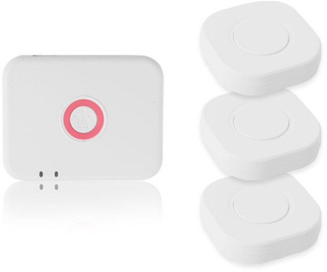 레이홈 SOS버튼 3개+허브 (비상벨 안심벨 비상호출벨), 허브+SOS 3개 패키지