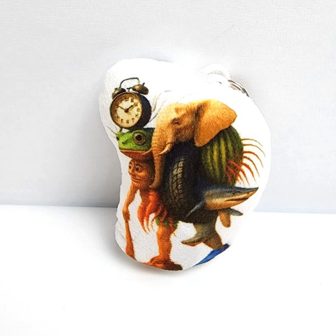 [무료배송/당일배송] 이탈리안 브레인롯 인형 소리나는 쿠션 피규어 키링 [엘리빅마켓], 1개, 랜덤, 10cm