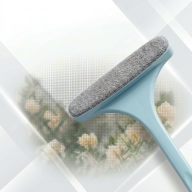 디오픽 방충망 먼지제거 브러쉬 청소솔 유리 닦기 스퀴지, 방충망+유리닦기(화이트), 2개