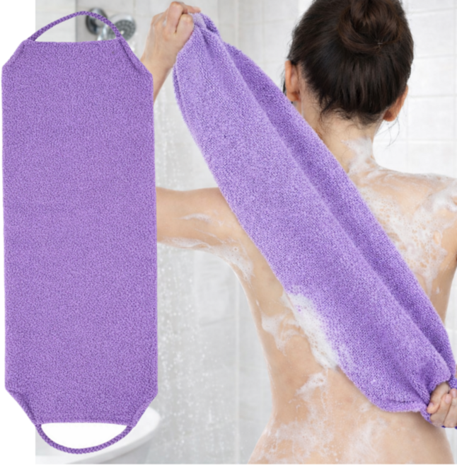 오레네 시원하게 밀어주는 대나무 때타올, 3개, 1개입, 퍼플