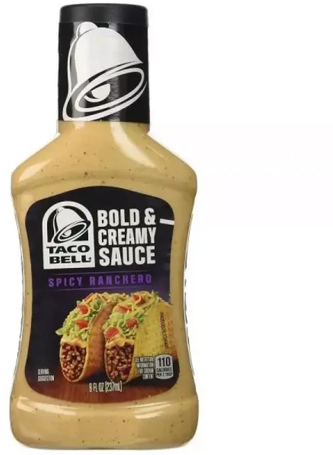 Taco Bell 볼드 앤 크리미 스파이시 란체로 소스 226.8g8온스 병 호환, 226.8g, 1세트
