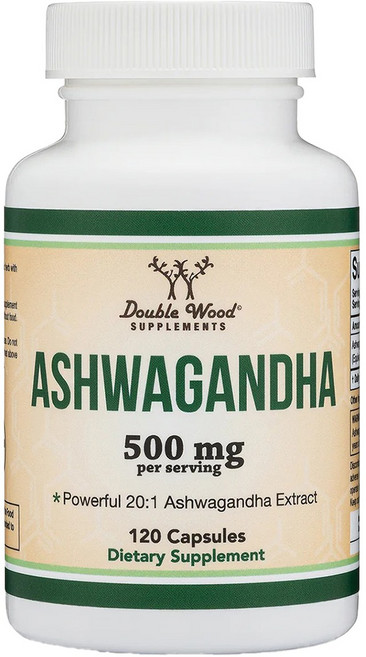 더블우드 아슈와간다 500mg 캡슐, 1개, 120정