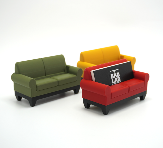 브로랩 소파 모양 명함꽂이 명함 보관함 홀더 거치대 개업 선물, 01.골드(옐로우), 1개