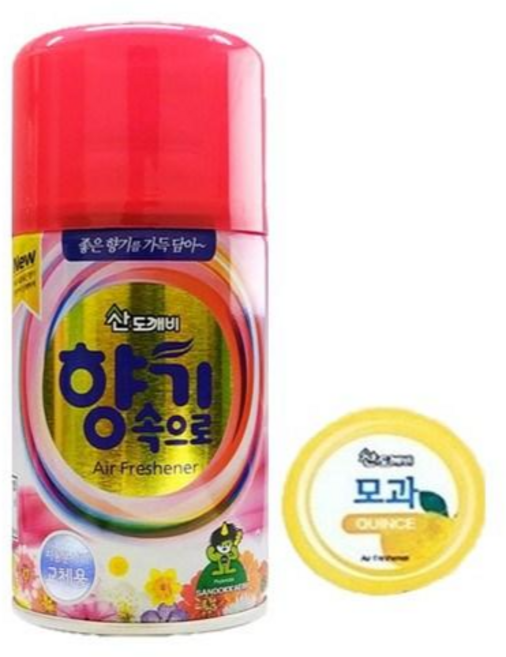 산도깨비 향캔 X 6개 - 모과향 27가지 다양한 리필향캔 방향캔 방향제, 290ml