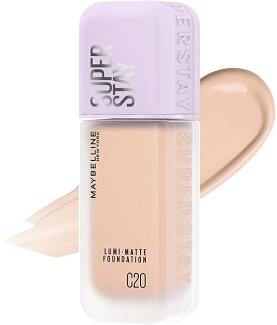 MAYBELLINE SUPER SAY 메이블린 슈퍼스테이 루미매트 리퀴드 파운데이션, C20 밝은 핑크 계열, 1개
