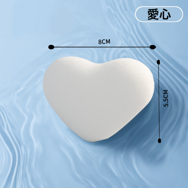 DFMEI 嬰兒洗澡海綿魔芋撲撲棉兒童搓澡神器家用寶寶沐浴球新生兒洗臉撲, 撲撲棉-愛心(1個裝):100%天然魔芋, 1個