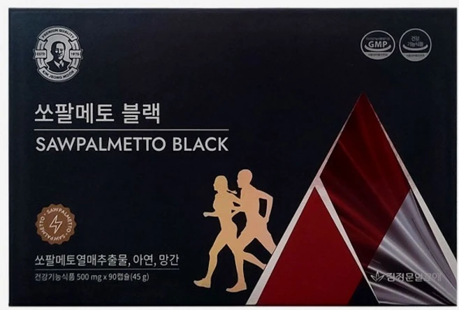 김정문알로에 쏘팔메토 블랙 90캡슐, 1개, 90정 - 쿠팡