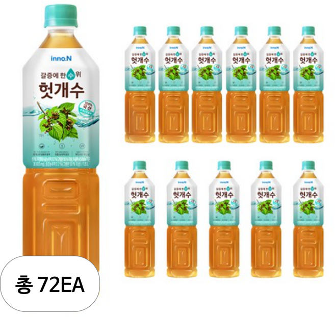 CJ헬스케어 헛개수, 1.5L, 72개
