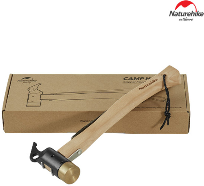 네이처하이크 파운딩 해머 팩 망치 백패킹 캠핑용품 동망치, 브라운, 1개
