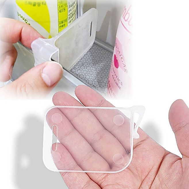 아베도른 냉장고 서랍정리 냉장고 파티션 클립 정리용품 홀더 수납 칸막이 도어포켓 정리함칸막이 화장품정리대 메이크업정리대 사각수납함 칸막이정리함, 1개