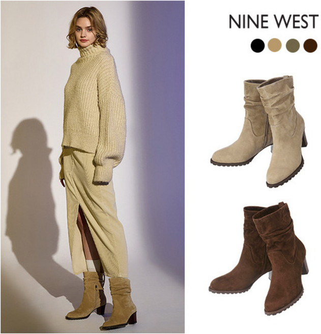 [나인웨스트] 9x9 셔링 하프부츠