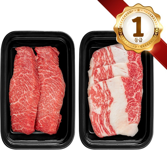 쿠가[냉장냉동] 횡성한우 어사품 1등급 구이 2구 4호(총1kg)[구성 특수부위(랜덤)+차돌박이], 1세트