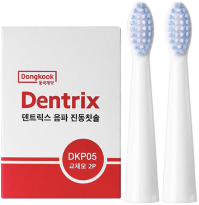 동국제약 덴트릭스 음파 진동칫솔 교체모 (2P) 797519, 1세트