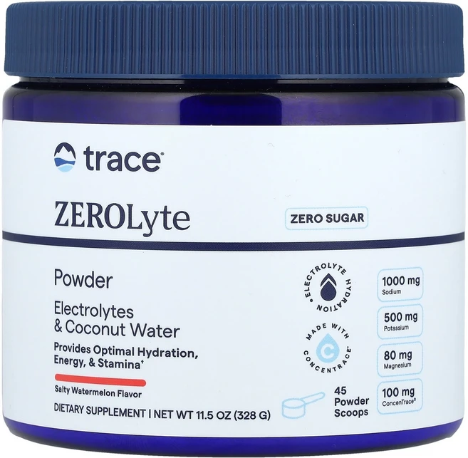 Trace ZEROLyte Powder Salty Watermelon 11.5 oz (328 g), Trace, ZEROLyte Powder, Salty, 1개 - 쿠팡
