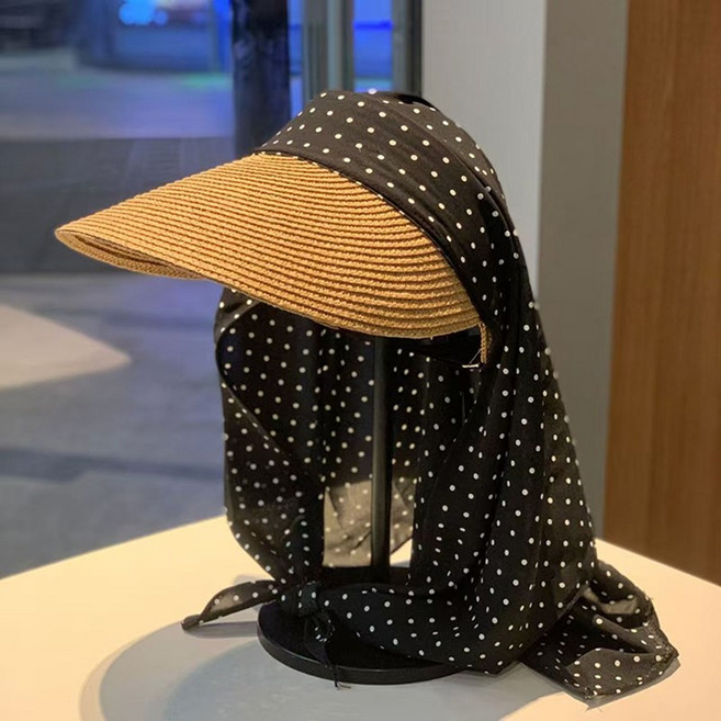 데일리 여성 자외선 차단 모자 패션 아웃도어 스카프 밀짚모자 여름 여자 챙모자 JXH